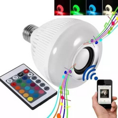 Lâmpada Musical Caixa Som Bluetooth Led Celular Com Controle Cor Da Luz Rgb 110v/220v