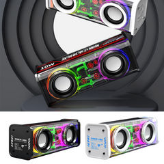 Caixa De Som Transparente Mecha A88 Subwoofer 10W De Alta Potência 1800mAh