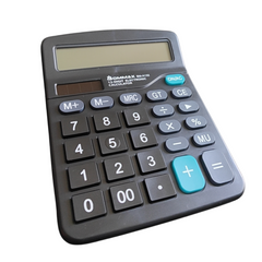 Calculadora De Mesa Comercial Escritório Display 12 Digitos Cor Preta